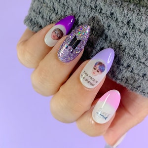 BTS Meme face| BTS Waterslide Nail Decals| BTS Nail Art| Kpop Nail Decals| K-pop Nail Stickers