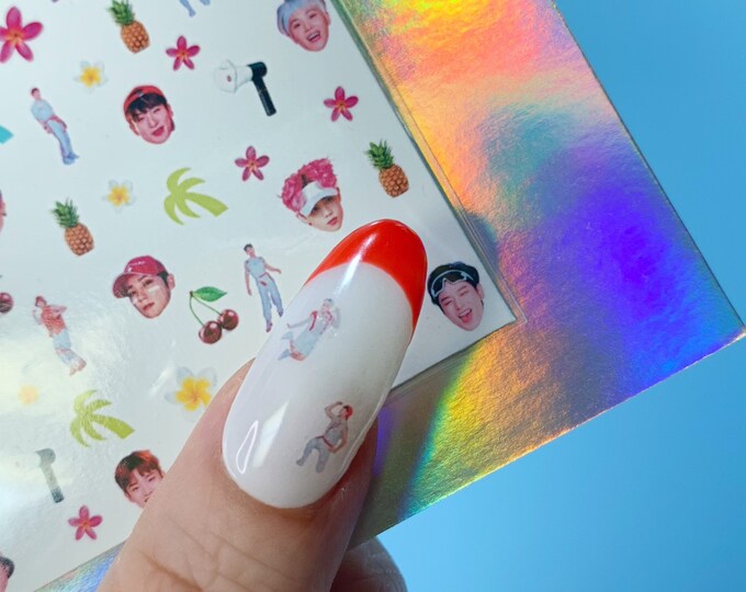 The Boyz Thrill Ride | The Boyz Waterslide Nail Decals| TBZ Nail Art| Kpop Nail Decals| K-pop Nail Stickers