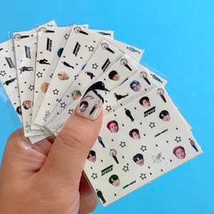 Ateez Bias mini sheet| Ateez Waterslide Nail Decals| Ateez Nail Art| Kpop Nail Decals| K-pop Nail Stickers