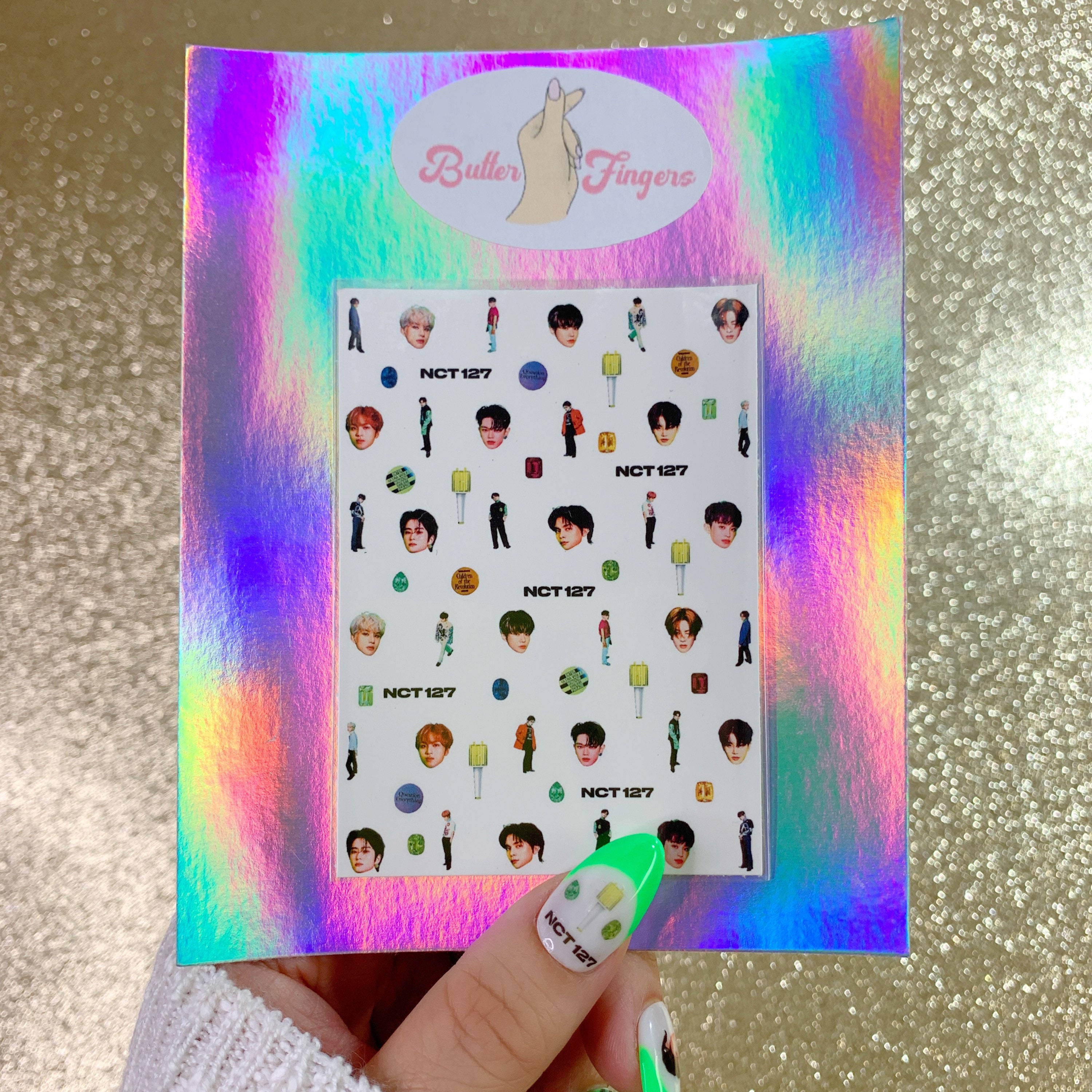 NCT 127 Sticker| NCT Waterslide Nail Decals| NCT Nail Art| Kpop