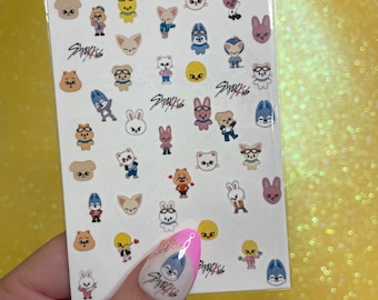 Stray Kids SKZOO version 2| Stray Kids Waterslide Nail Decals| SKZ Nail Art| Kpop Nail Decals| K-pop Nail Stickers