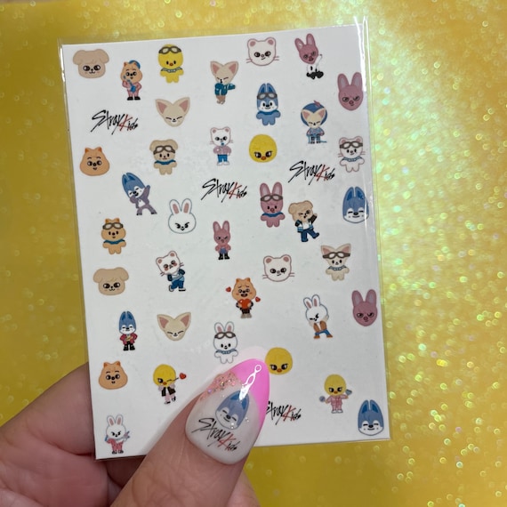 Stray Kids SKZOO version 2| Stray Kids Waterslide Nail Decals| SKZ Nail Art| Kpop Nail Decals| K-pop Nail Stickers