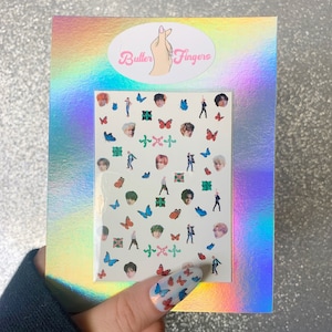 TXT Tentation| txt Waterslide Nail Decals| TXT Nail Art| Décalcomanies Kpop Nail | Autocollants à ongles K-pop