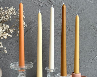 Fall Colored Taper Candles, 10'' Taper Candles, Pillar Taper Candles, Handmade Candles, Soy Candles, Dinner Candles, Decorative Candle