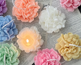 Mini Peony Candle (1pc), Peony Candle, Rose Flower Candle, Bridesmaid Gift, Wedding gift, Blooming Peony, House warming Gift, Home Decor