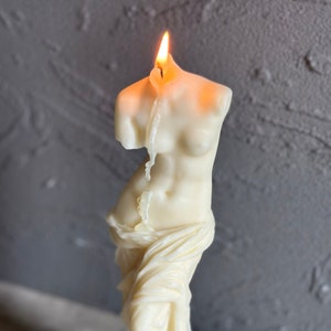 Large Venus Soy Candle, Undyed Goddess Candle, Sculptured Candle, Statue Candle, Home Decor, Aesthetic Candle, Modern Candle, Minimalist
