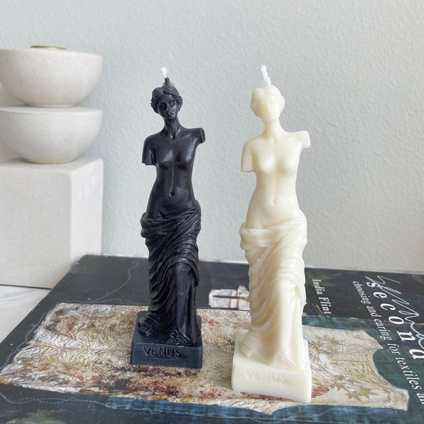 Venus Soy Candle, Goddess Candle, Sculptured Candle, Statue Candle, Home Decor, Aesthetic Candle, Modern Candle, Minimalist, Pillar Candle