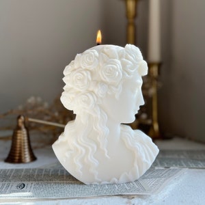 Goddess Candle, Sculptural Candle, Flower Woman Candle, Venus Soy Candle, Modern Candle, Home Decor, Aesthetic Candle, Minimalist, Gift Idea