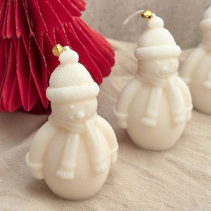 Kerze Schneemann, Weihnachtskerzen, Duftkerze Urlaub, Duftkerzen für Weihnachten, Weihnachtsgeschenk Kerze