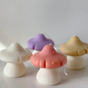 Mushroom Candles, Mushroom Shaped Candle, Chubby Mushroom, Shaped Candle, Handmade gift, Candle Decoration, Mushroom decoration, Gift idea