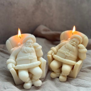 Santa Claus Candle, Santa Candle, Christmas Candles, Holiday Scented Candle, Christmas Candles, Scented Candles for Christmas Gift, St Nick