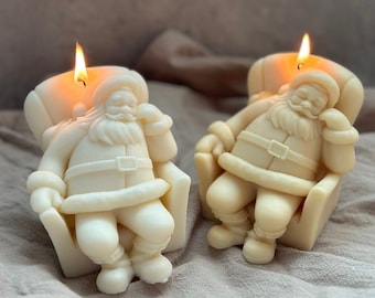 Santa Claus Candle: Hand-Poured Soy Wax Christmas Decor