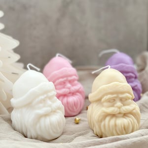 Santa Claus Candle: Hand-Poured Soy Wax Christmas Decor