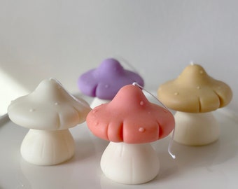 Handmade Mushroom Candle: Organic Soy Wax, Vegan Friendly