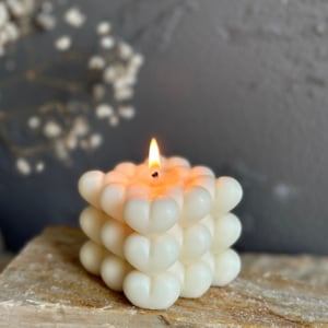 Heart bubble candle, Bubble Cube Candle, Home Decor, Table Candle, Heart Cube Candle, House Warming Gift, Decorative Candle