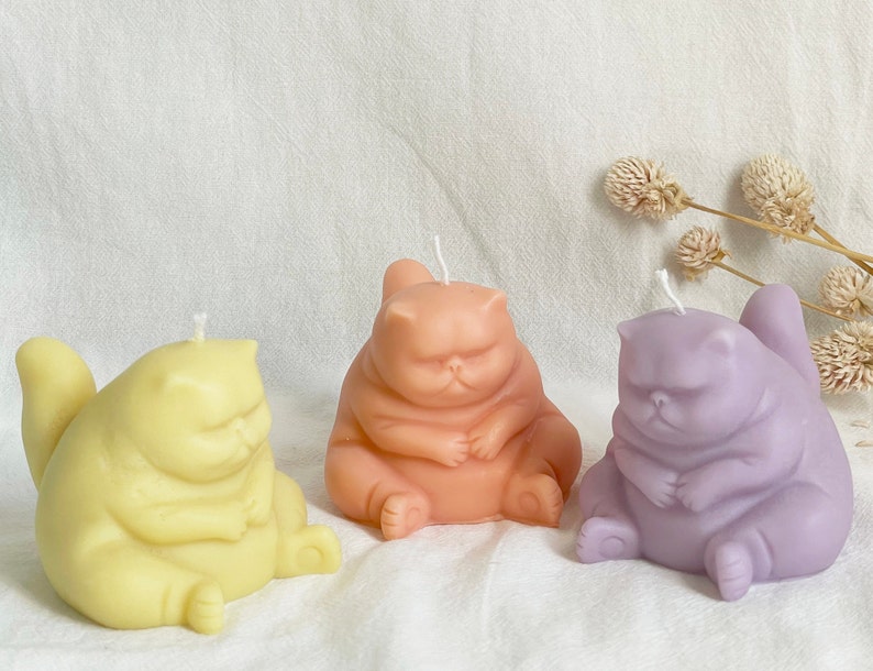 Cat Ornament Candle Home Decor Cute Cat Candle Perfect Gift Etsy