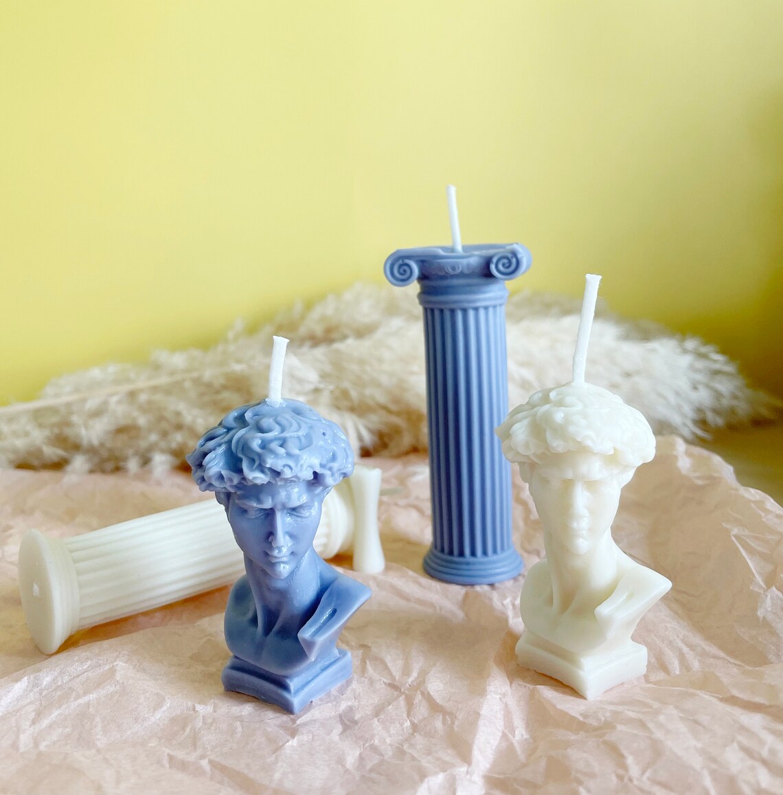 Mini David Bust candle Small David Statue candle Roman Etsy