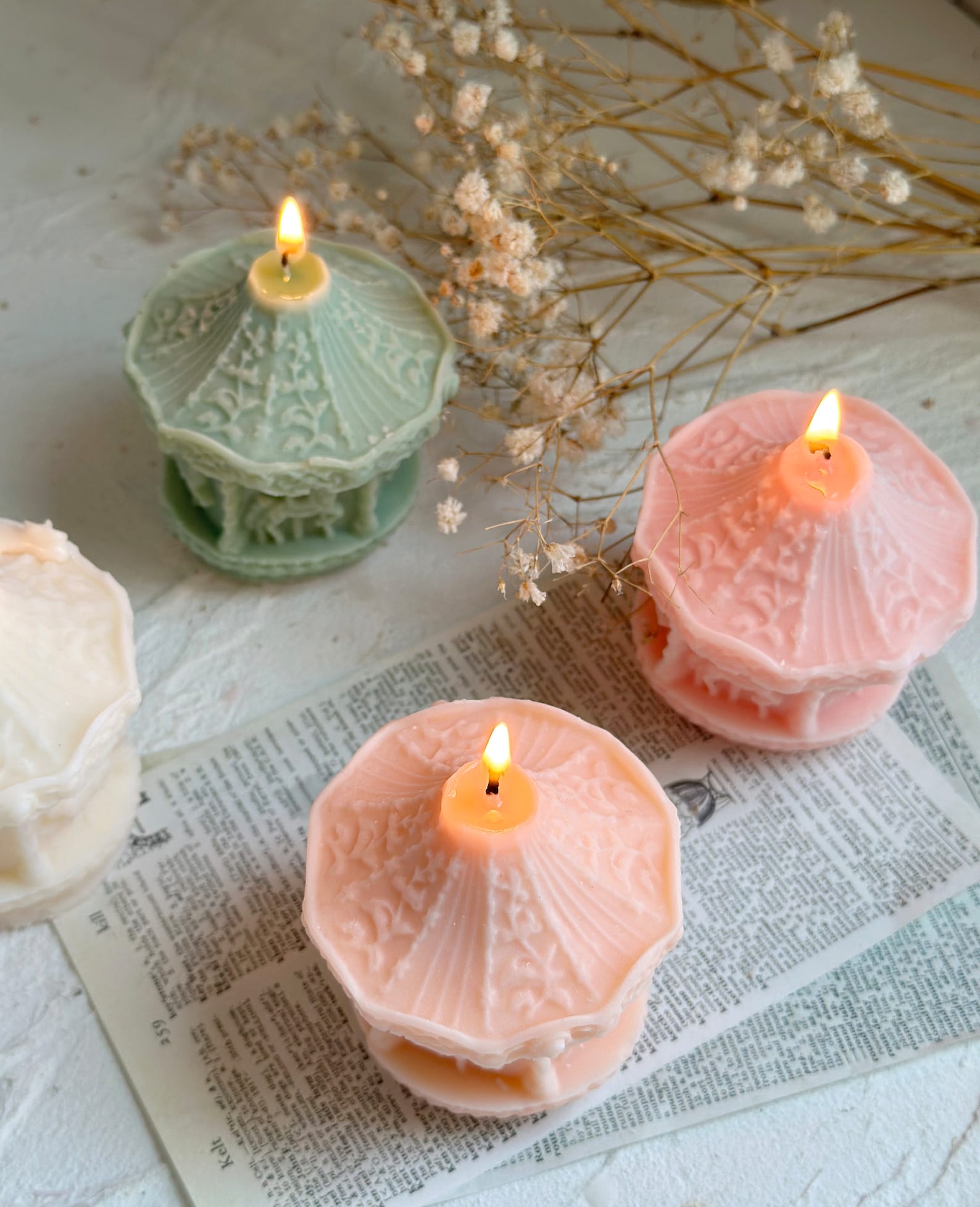 Carousel Candle: Handmade Soy Wax Pillar, Home Decor - Etsy
