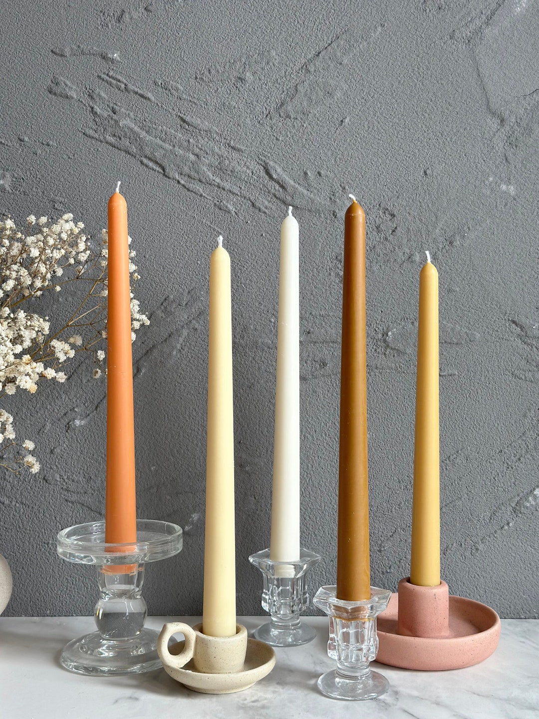 Fall Colored Taper Candles, 10'' Taper Candles, Pillar Taper Candles
