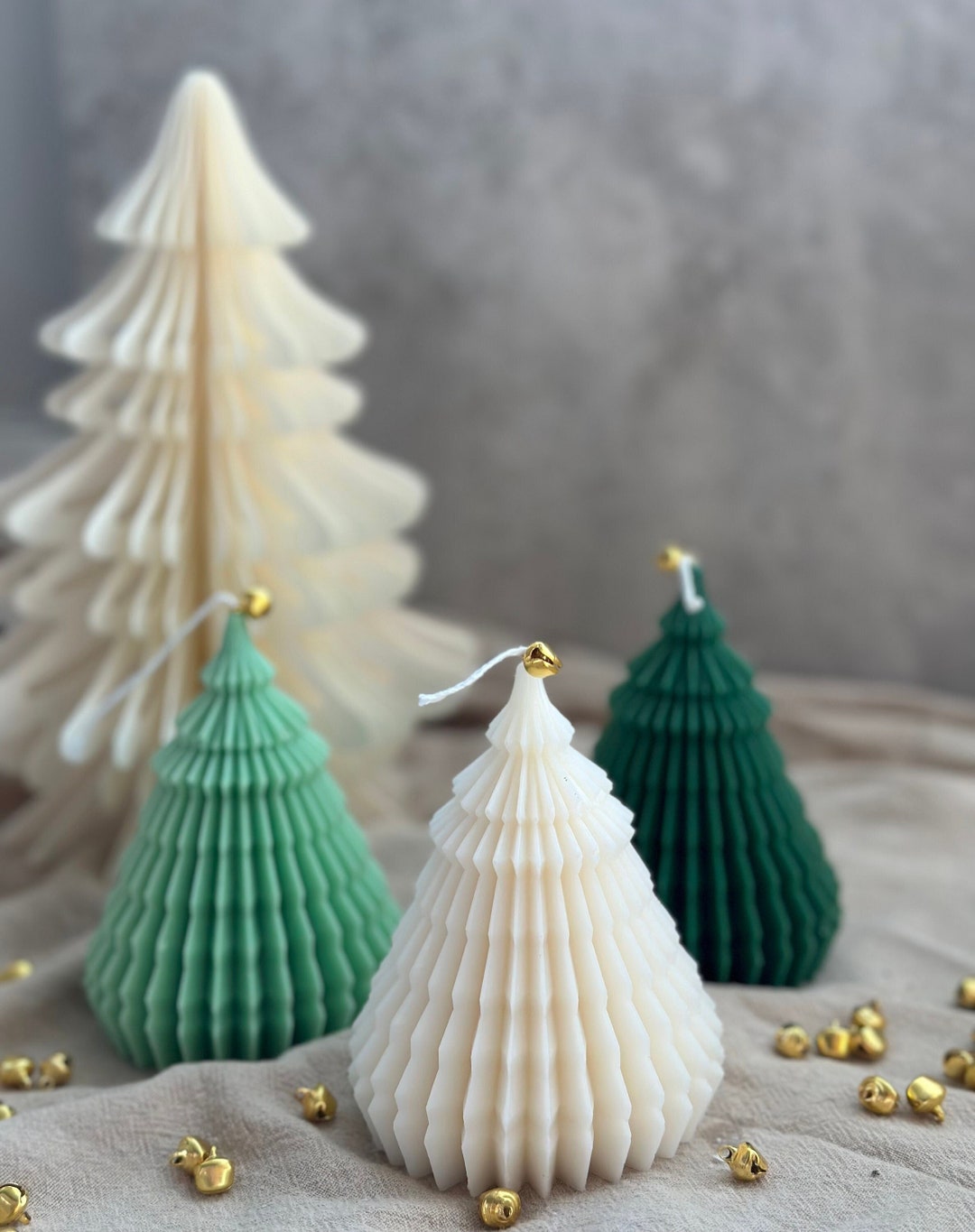 Christmas Tree Candle, Xmas, Tree Shaped Candle, Pillar Candles