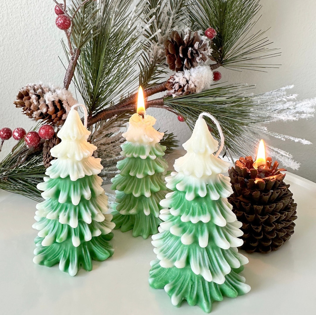 Christmas Tree Candle, Fraser Fir Scented Candle, Pine Cone Candles