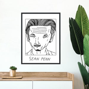 Sean Penn Drawing - Etsy