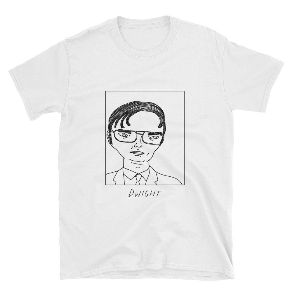 Badly Drawn Celebrities - Dwight Schrute Unisex T-Shirt Free Worldwide Delivery