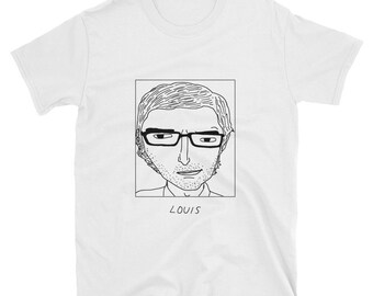 Badly Drawn Celebrities - Louis Theroux - Unisex T-Shirt - FREE Worldwide Delivery