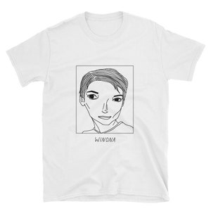 Badly Drawn Celebrities - Winona Ryder - Unisex T-Shirt - FREE Worldwide Delivery