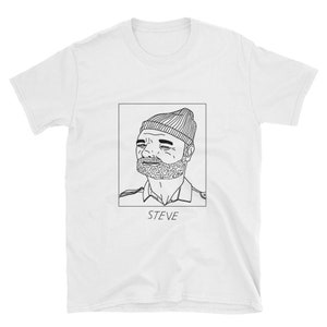 Badly Drawn Celebrities - Steve Zissou - Life Aquatic - Unisex T-Shirt - FREE Worldwide Delivery