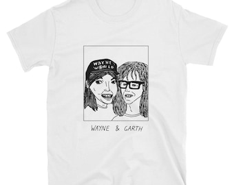 Célébrités mal dessinées - Waynes World - Wayne & Garth - T-Shirt unisexe - Livraison GRATUITE dans le monde entier