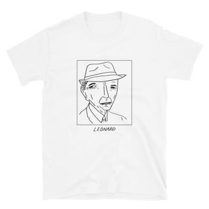 Badly Drawn Celebrities - Leonard Cohen - Unisex T-Shirt - FREE Worldwide Delivery