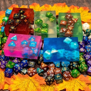 Gelatinous Dice Soap!-  Inspired by DnD and RPGs! - Free Mystery Dice set and Miniature!