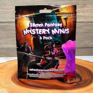 6 bustine cieche di miniature fantasy Mystery da 28 mm