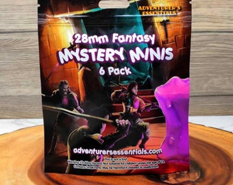 6 bustine cieche di miniature fantasy Mystery da 28 mm