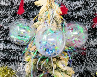 Set di 3 dadi, palline di Natale e dadi poliedrici - Per giochi di ruolo, D&D e giochi da tavolo - Novità 2024