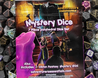 Set di dadi Mystery Metal e miniatura in metallo da 28 mm! / Dadi RPG / DND / Sacchetto cieco / Perfetto per Dungeon & Dragons