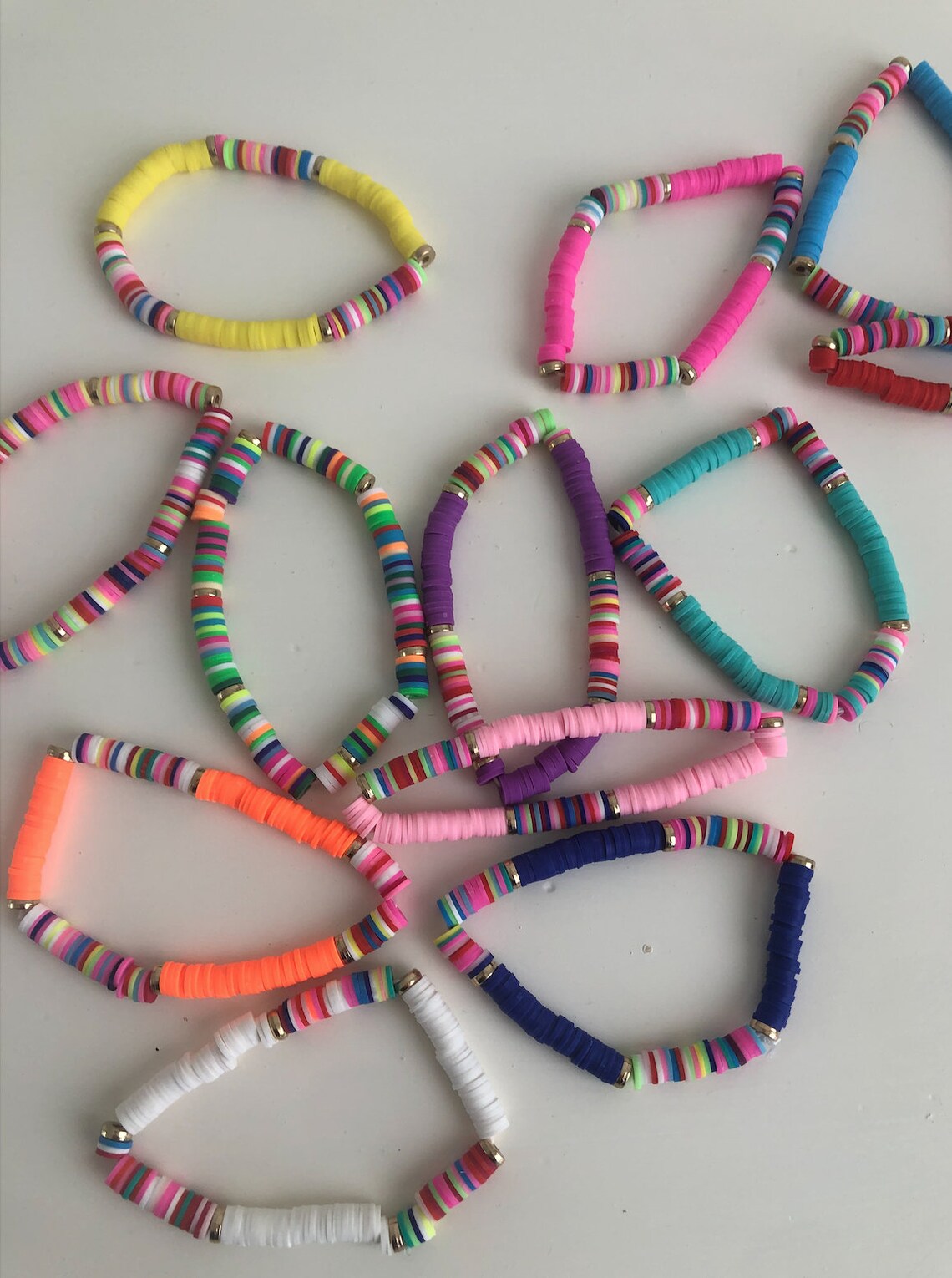 Polymer Clay Bracelets Assorted colours Etsy