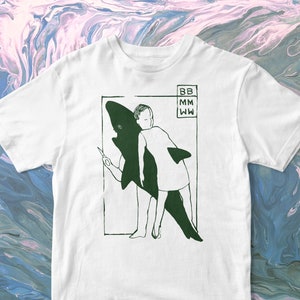 Camiseta ilustrada de Stab, regalo para amantes del arte, linda camiseta con ilustración, dibujo vintage, estética extraña, arte surrealista, ropa informal
