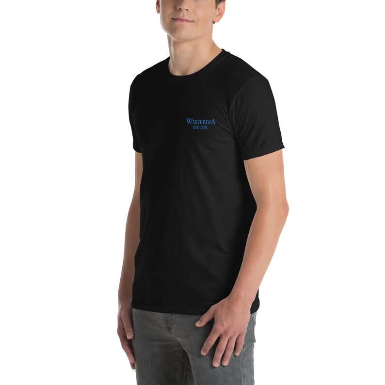 Wikipedia Editor Embroidered Logo TShirt Funny Nerdy Gifts Meme Clothes Stan Twitter Weirdcore Clothes Iconic Meme Gift Internet Shirt Y2K image 8