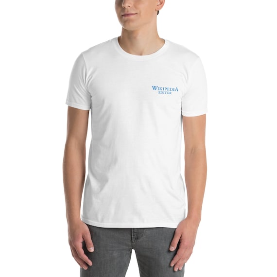 Wikipedia Editor Embroidered Logo TShirt Funny Nerdy Gifts Meme Clothes Stan Twitter Weirdcore Clothes Iconic Meme Gift Internet Shirt Y2K