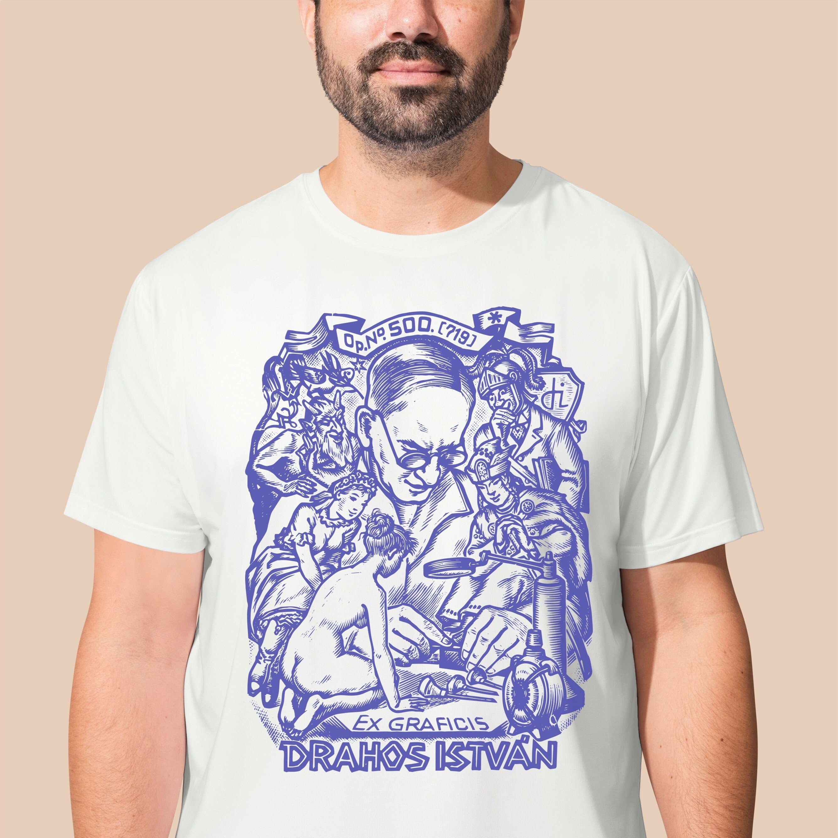 Drahos ユニセックス Tシャツ クールアートプリント Tシャツ 