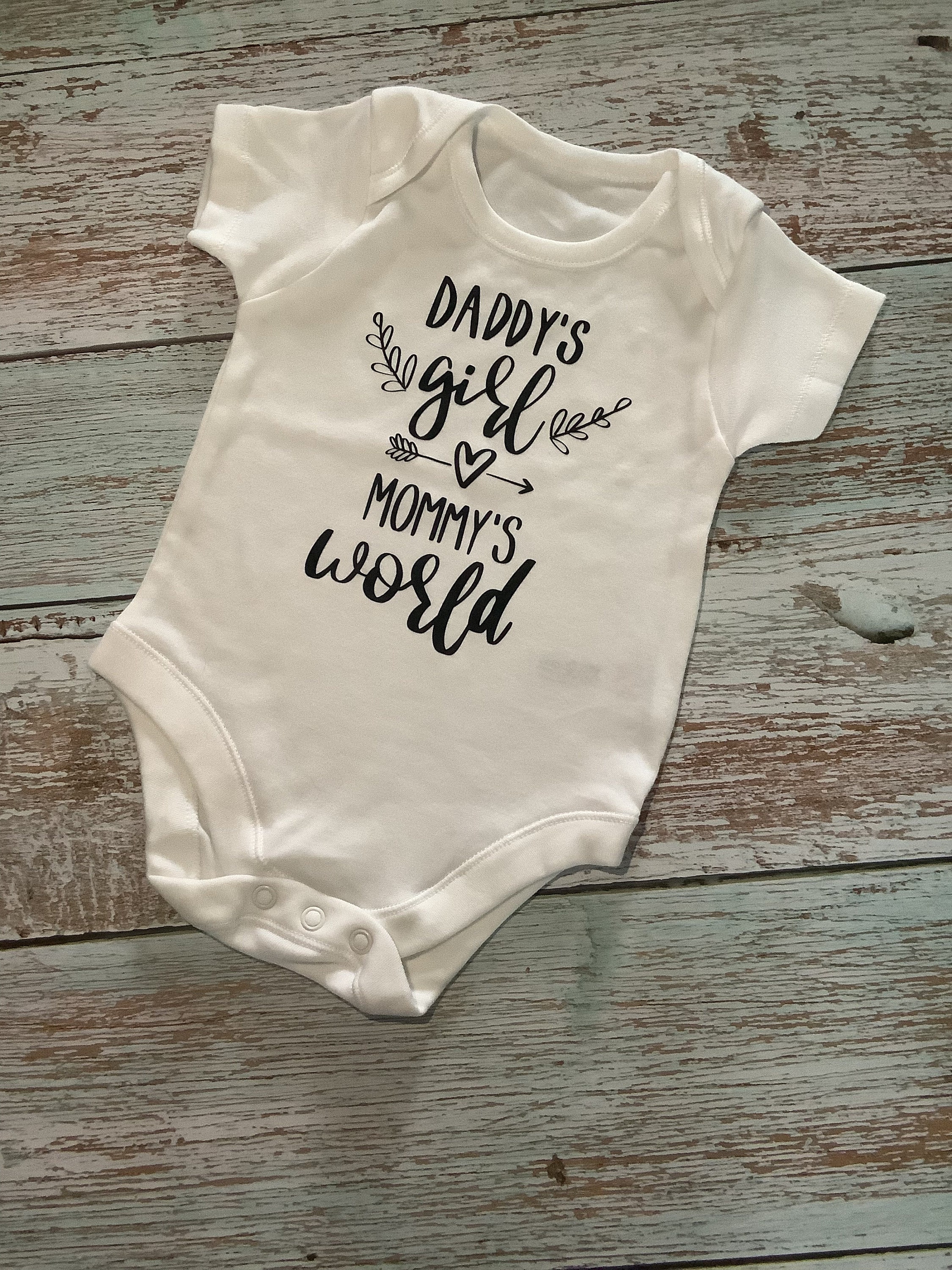 Daddys girl mommys world onesie sales