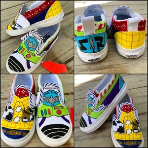 Custom Painted Kids Vans Personalized Boys Girls Shoes / Slip-Ons / Sneakers / birthday gifts for her him READ DESCRIPTION image 3
