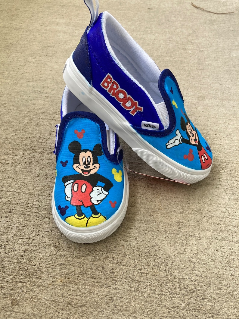 Custom Painted Kids Vans Personalized Boys Girls Shoes / Slip-Ons / Sneakers / birthday gifts for her him READ DESCRIPTION image 9