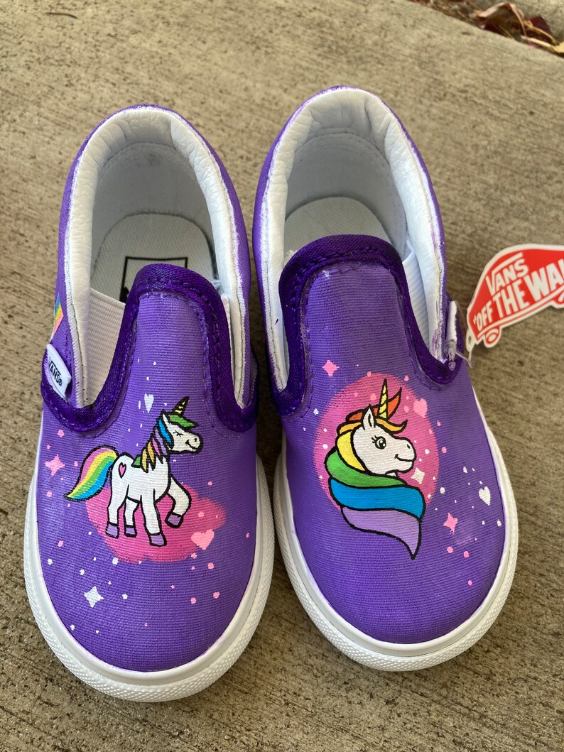 Custom Painted Kids Vans Personalized Boys Girls Shoes / Slip-Ons / Sneakers / birthday gifts for her him READ DESCRIPTION image 8
