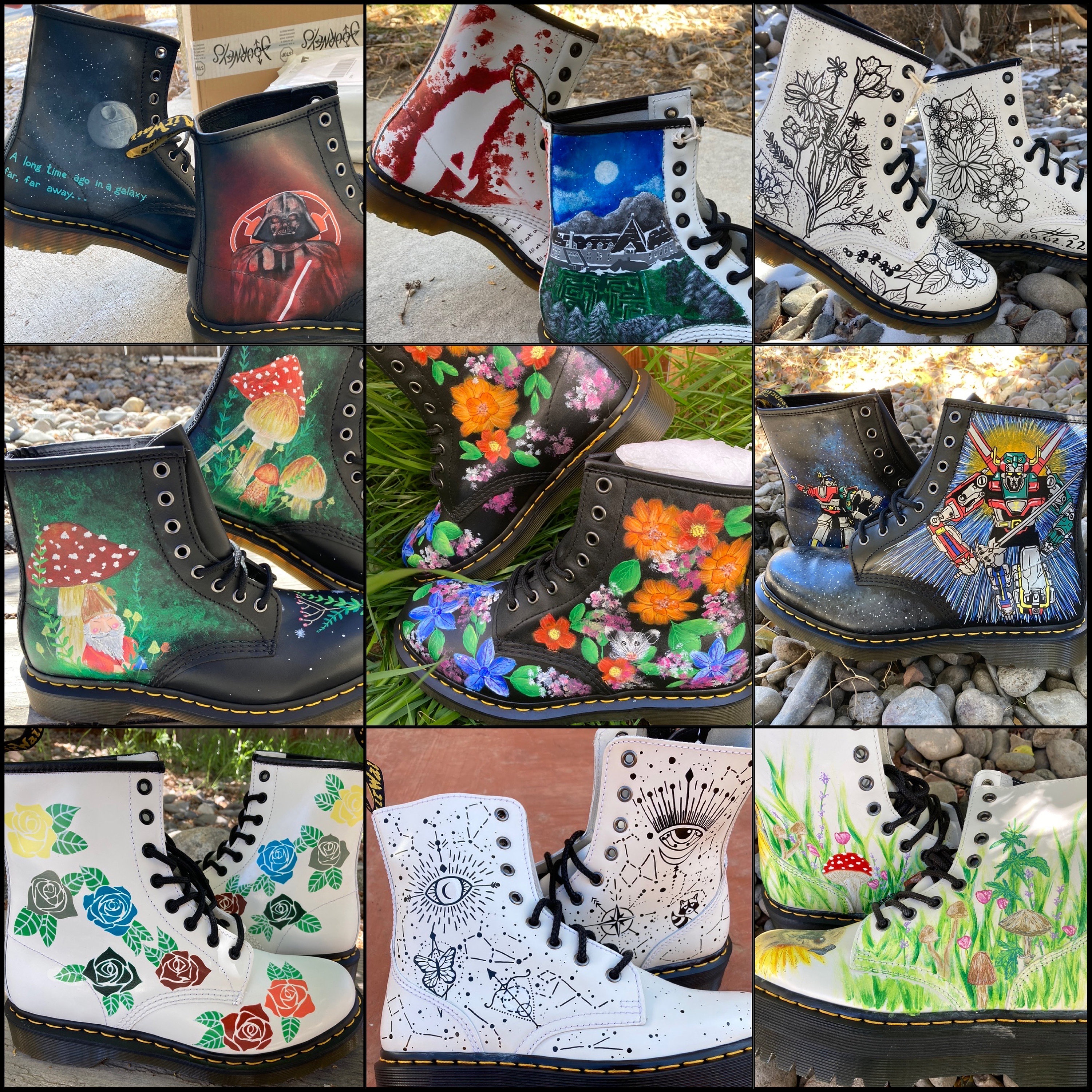 Dr martens patterned boots clearance