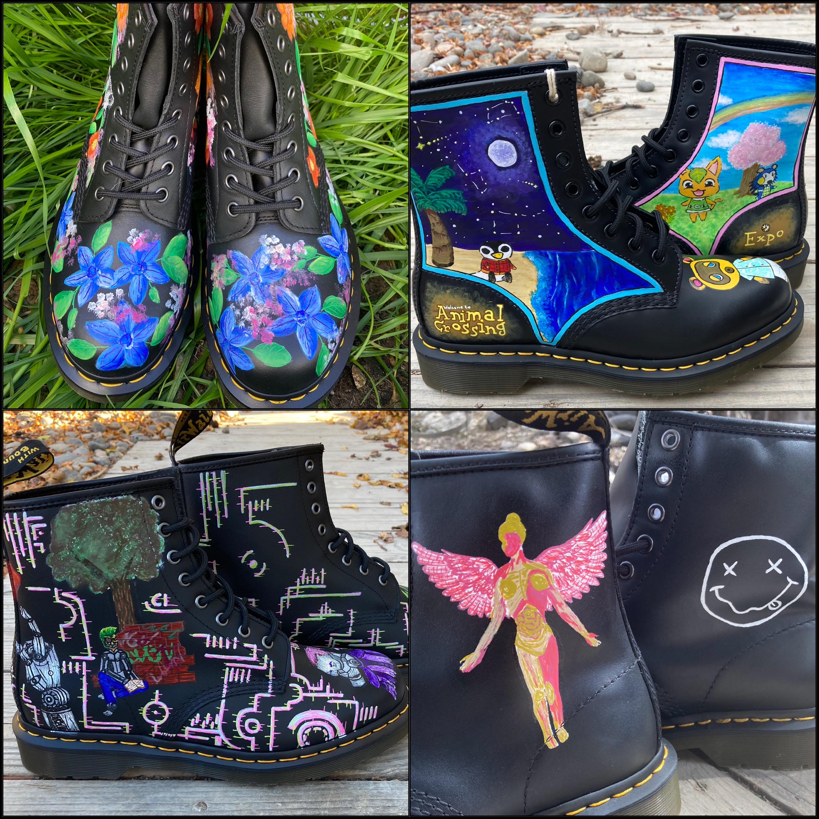 Custom Painted Dr. Martens 1460s // Personalized Handpainted Custom Painted Dr. Martens 1460s // Personalized Handpainted