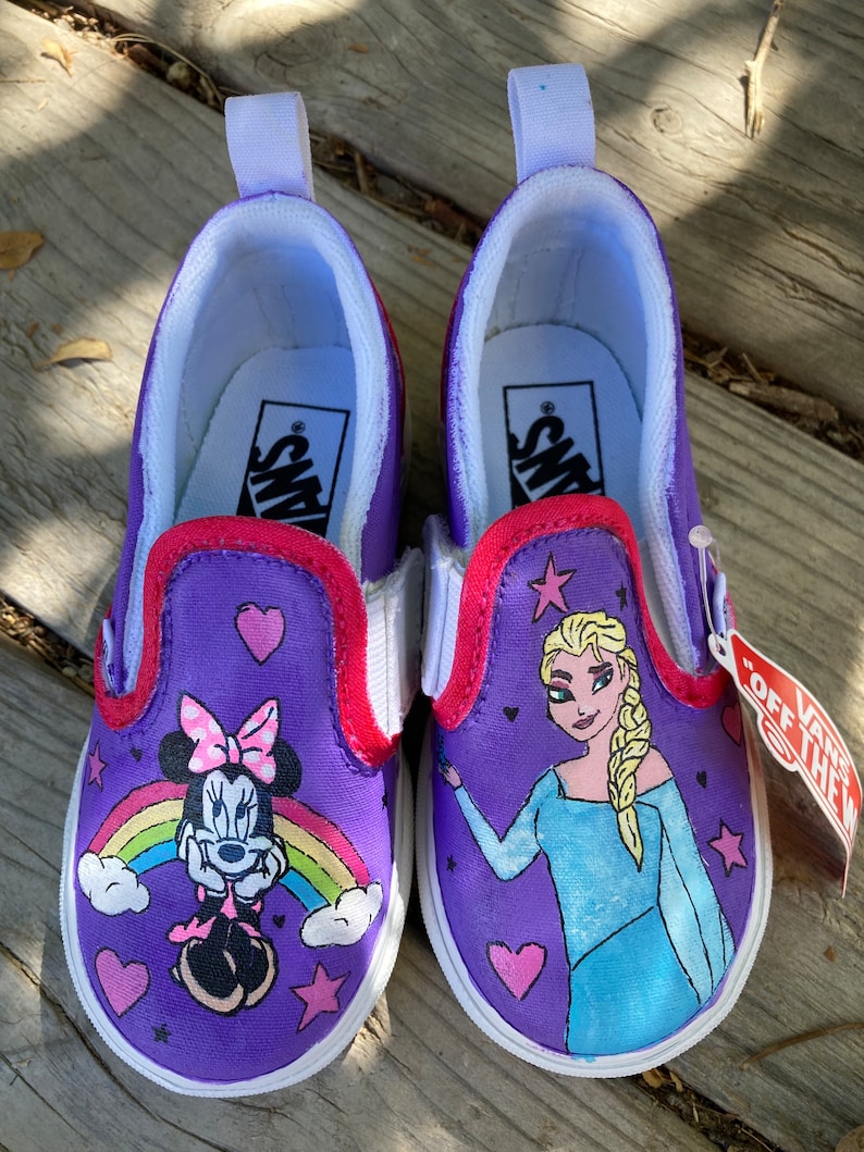 Custom Painted Kids Vans Personalized Boys Girls Shoes / Slip-Ons / Sneakers / birthday gifts for her him READ DESCRIPTION image 10