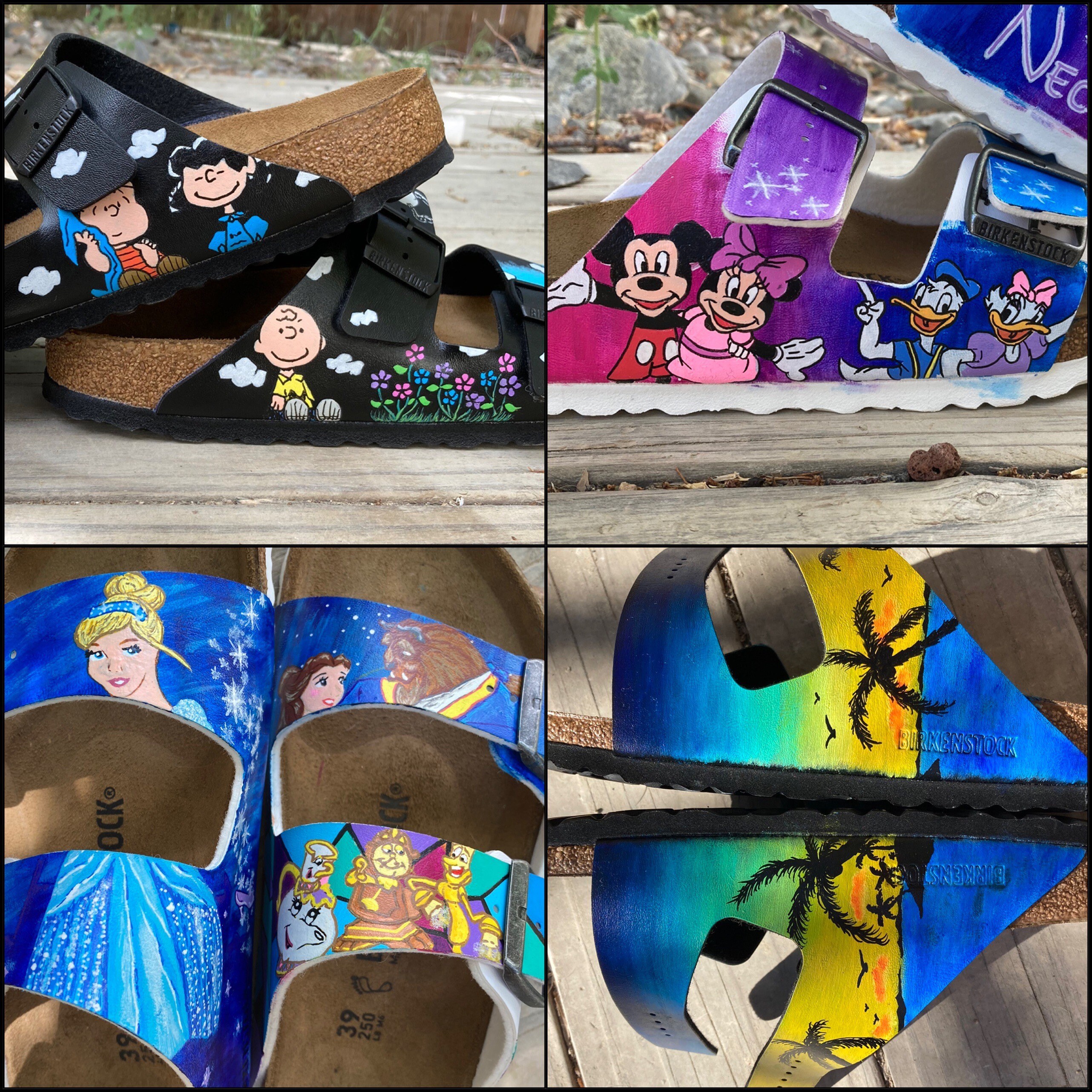 Custom Birkenstocks Completely Customizable Painted Shoes -  UK